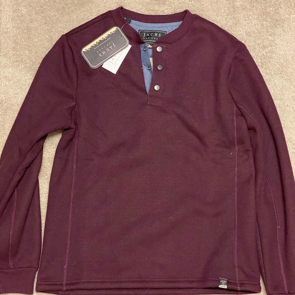 Sherpa Lined Maroon Henley